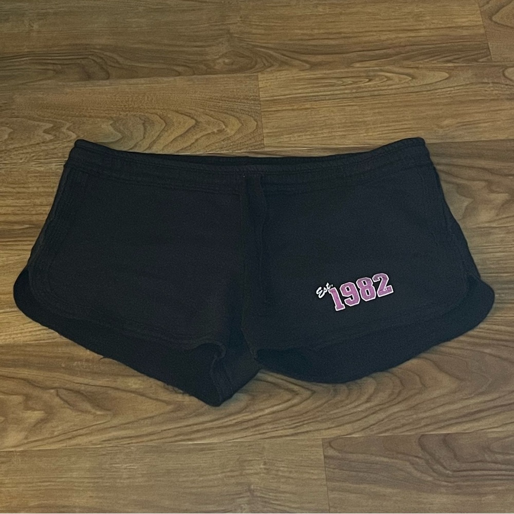 BUC-EE’S Women's Black Athletic Shorts with Pink Detail